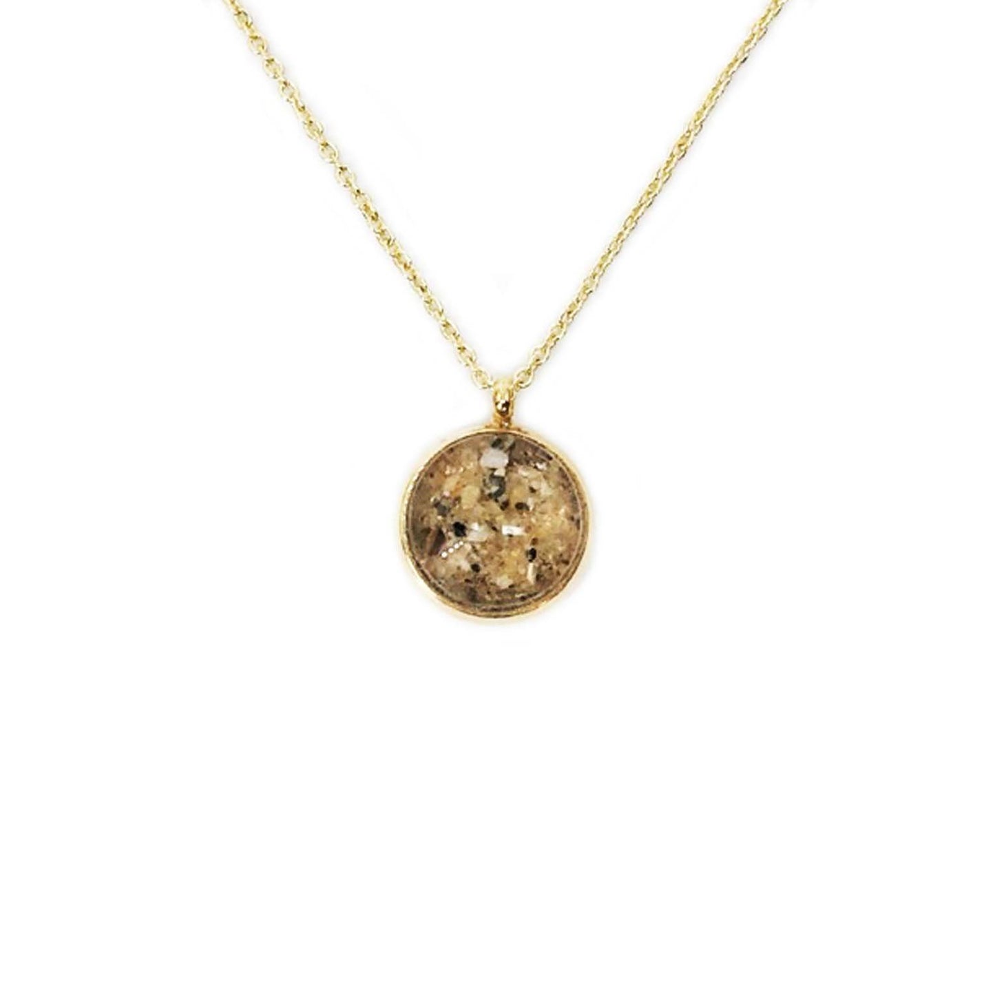 Small Round Necklace in Gold