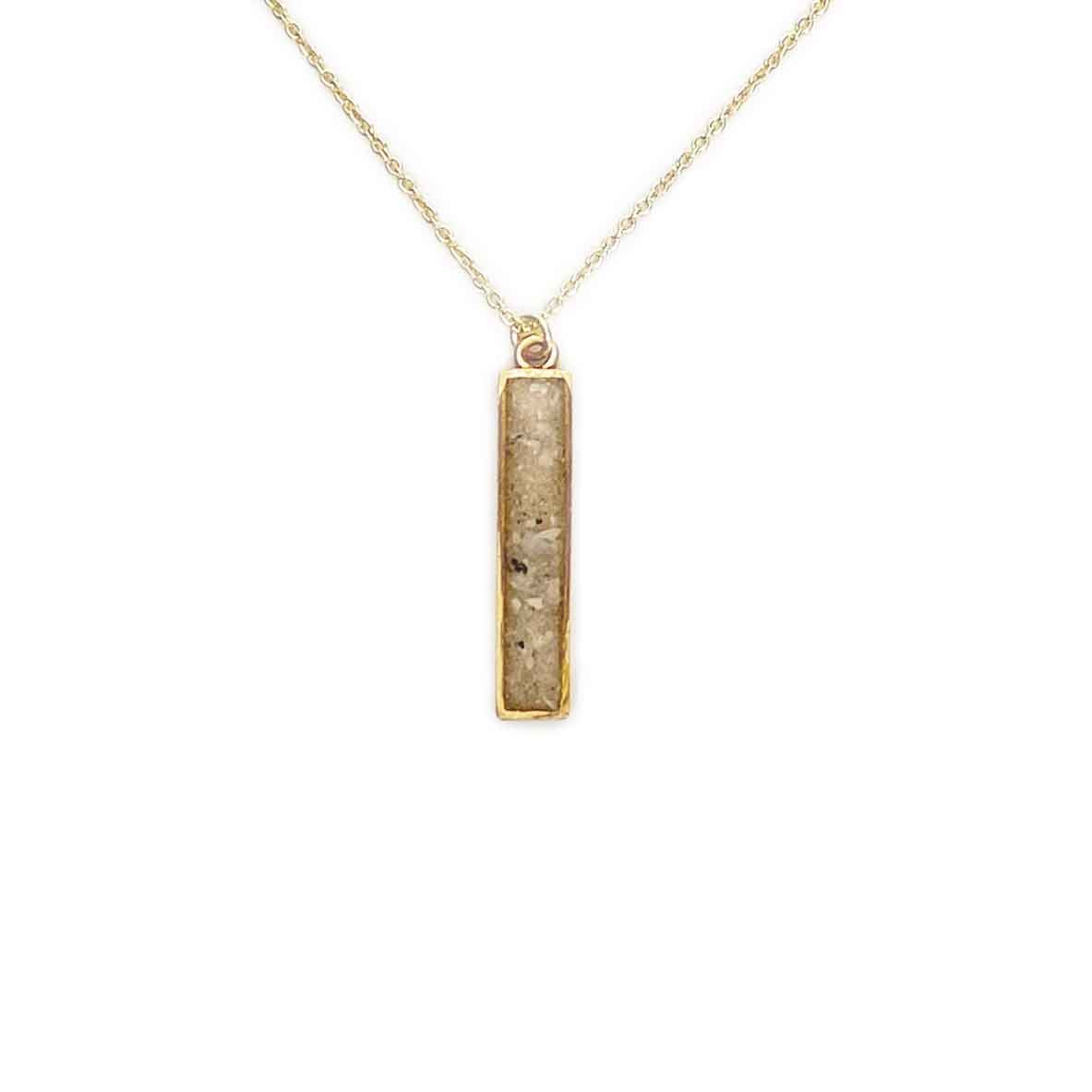 Small Beach Bar Necklace in Gold