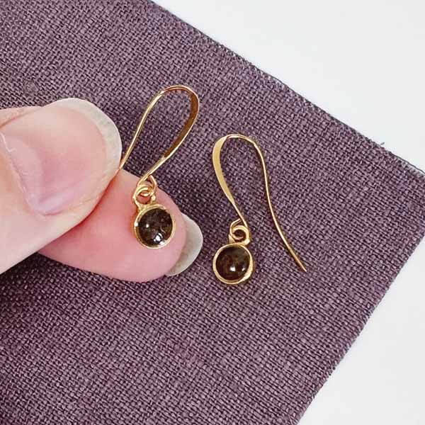 Beach Earrings Tiny Gold Charm