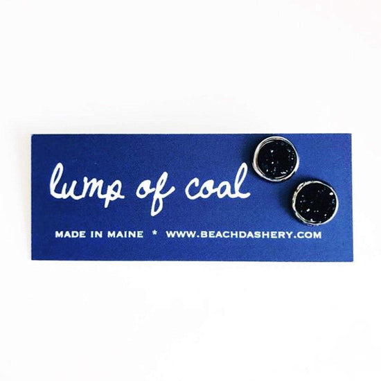 Load image into Gallery viewer, Lump of Coal Stud Earrings Beachdashery® Jewelry
