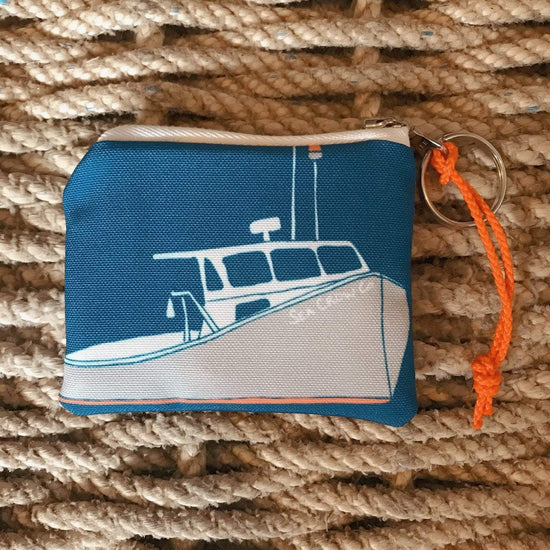 Sea Crow Co. Coin Purse in Blue Lobster Boat Beachdashery® Jewelry