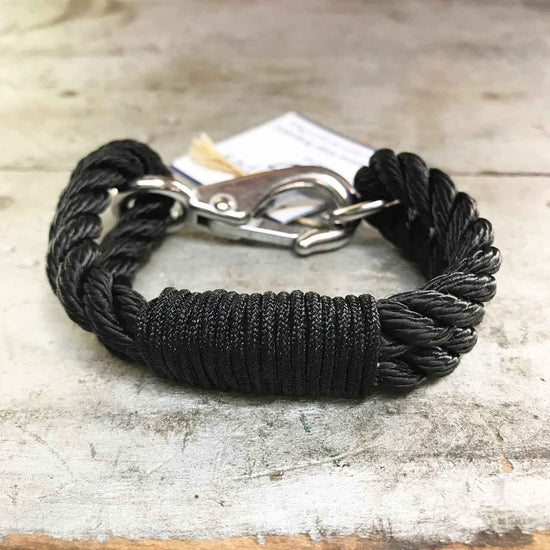 Load image into Gallery viewer, Sea Ropes Maine Black Bracelet Beachdashery® Jewelry
