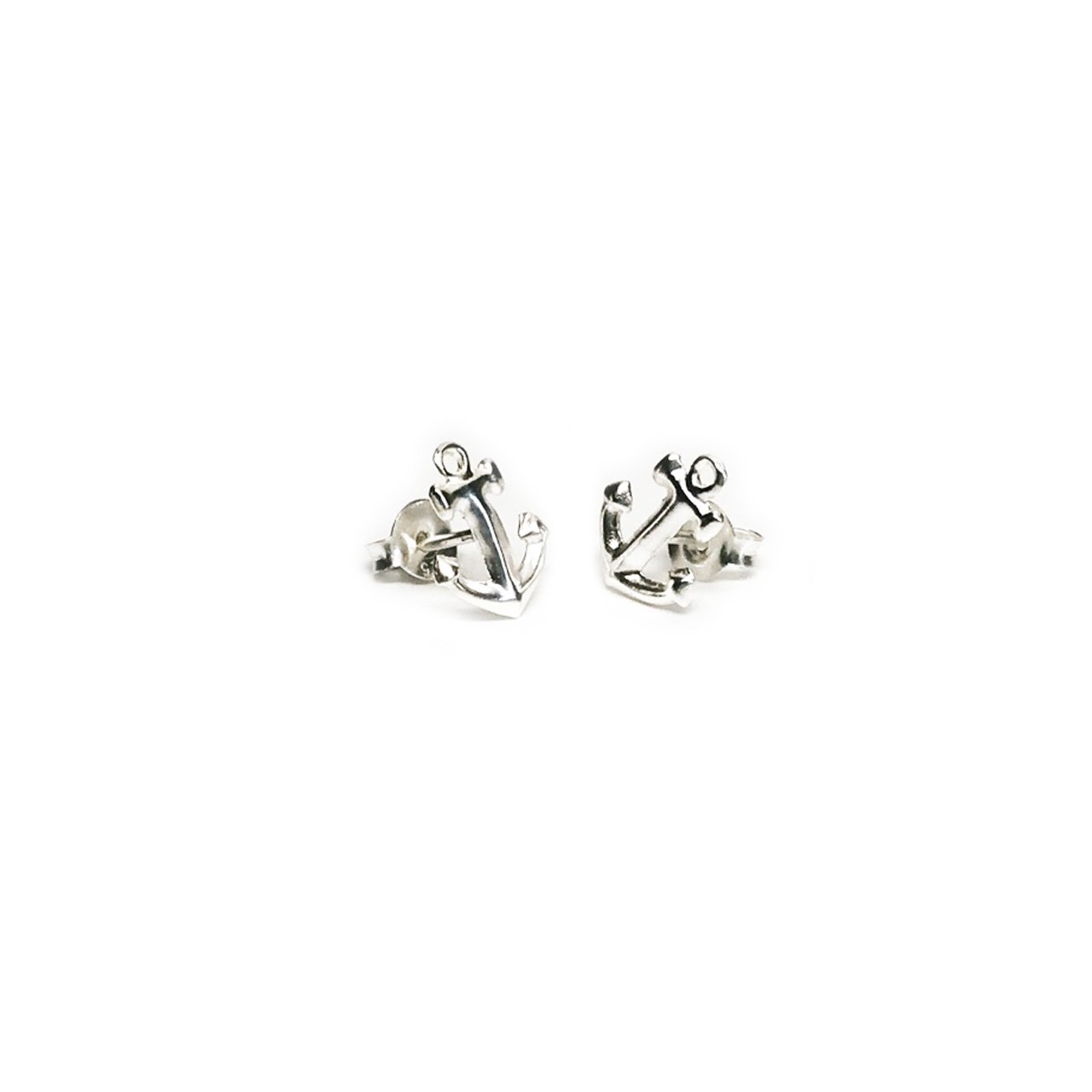Load image into Gallery viewer, Sterling Silver Anchor Earrings Beachdashery® Jewelry
